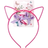 Ободок для волосся з двома шпильками Lukky, рожевий - Pampik