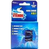 Підвісний блок для унітазу Туалетне Каченя Aqua 4 в 1, змінне, синє, 40 г - Pampik