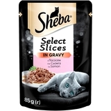 Влажный корм Sheba Selection in Sauce, для кошек с лососем в соусе, 85 г - Pampik