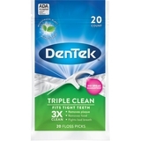 Флосс-зубочистки DenTek Тройная очистка Triple Clean, 20 шт. - Pampik