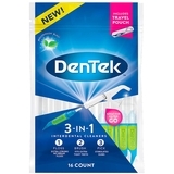 Міжзубні очищувачі DenTek 3в1 із просунутим фторовим покриттям, 16 шт. - Pampik