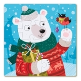 Пазл 2 в 1 DoDo Різдвяне ведмежа, 16 елементів (300355) - Pampik - 2