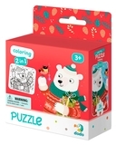 Пазл 2 в 1 DoDo Різдвяне ведмежа, 16 елементів (300355) - Pampik