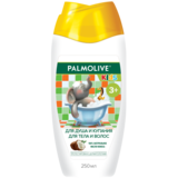 Гель для душу та купання Palmolive, з кокосом, для тіла та волосся, 250 мл - Pampik
