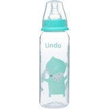 Пляшечка для годування Lindo з силіконовою соскою, 250 мл, зелений (Li 143 зел) - Pampik