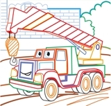 Книга Чарівні розмальовки із секретними візерунками. Будівельні машини - Pampik - 2