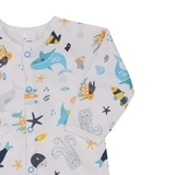 Комбінезон-чоловічок Софія Атлантика, інтерлок, р.80, білий з блакитним (210180) - Pampik - 5