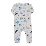 Комбінезон-чоловічок Софія Атлантика, інтерлок, р.80, білий з блакитним (210180) - Pampik - 2