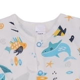 Комбінезон-чоловічок Софія Атлантика, інтерлок, р.80, білий з блакитним (210180) - Pampik - 4