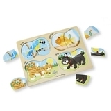 Дерев'яні пазли 4 в 1 Melissa&Doug Домашні тварини (MD9861) - Pampik - 2