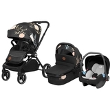 Універсальний візочок 3 в 1 Lionelo Mika Lovin, чорний - Pampik