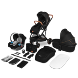 Універсальний візочок 3 в 1 Lionelo Riya 3in1 Black Onyx, чорний - Pampik - 4