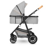 Універсальна коляска 2 в 1 Lionelo Amber 2 Grey Stone, світло-сірий - Pampik - 4