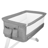 Кроватка приставная Lionelo Theo Concrete, серый - Pampik - 14