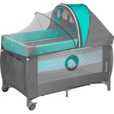 Ліжечко-манеж Lionelo Sven Plus Turquoise Grey, бірюзовий - Pampik