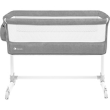 Кроватка приставная Lionelo Theo Concrete, серый - Pampik