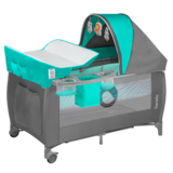 Ліжечко-манеж Lionelo Sven Plus Turquoise Grey, бірюзовий - Pampik - 2