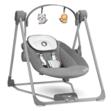 Крісло-гойдалка Lionelo Otto Grey Concrete, сірий - Pampik - 4