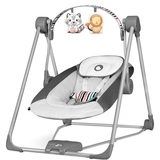 Крісло-гойдалка Lionelo Otto Cozy Grey, сірий - Pampik