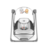 Крісло-гойдалка Lionelo Otto Cozy Grey, сірий - Pampik - 3