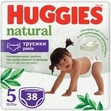 Трусики-підгузки Huggies Natural Pants Mega 5 (12-17 кг), 38 шт. - Pampik
