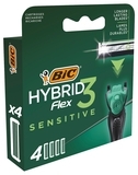 Змінні картриджі для гоління BIC Flex 3 Hybrid Sensitive чоловічі, 4 шт. (3086123644878) - Pampik