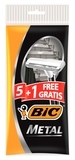 Набор бритв без сменных картриджей Bic Metal, 5 +1 шт (3086126766171) - Pampik