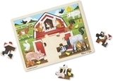 Дерев'яні пазли в рамці Melissa&Doug Ферма, 24 ел. (MD19061) - Pampik - 3