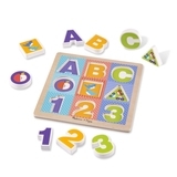 Первый деревянный формовой пазл Melissa&Doug Буквы/Цифры (MD1899) - Pampik - 3