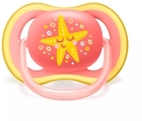 Силиконовая ортодонтическая пустышка Philips Avent Ultra Air с декором, 6-18 мес., розовый, 2 шт. (SCF085/04) - Pampik - 2