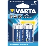 Батарейки Varta High Energy C Bli Alkaline, 2 шт. (4914121412)