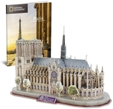 3D Пазл CubicFun National Geographic Нотр-Дам-де-Парі, 128 елементів (DS0986h) - Pampik - 3