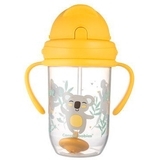 Чашка непроливайка з трубочкою та обважувачем Canpol Babies Exotic, 270 мл, жовтий (56/606_yel) - Pampik
