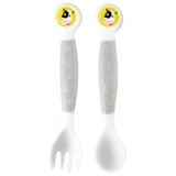 Вилка та ложка Canpol Babies з гнучкими ручками, сірий (56/580) - Pampik - 2