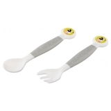 Вилка та ложка Canpol Babies з гнучкими ручками, сірий (56/580) - Pampik