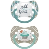 Силиконовая симметричная пустышка Canpol babies, 0-6 мес., 2 шт., серый (23/954_grey) - Pampik