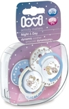 Динамічна силіконова пустушка Lovi Night&Day Boy Lamb, 0-3 міс, 2 шт. - Pampik - 6