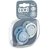 Динамичная силиконовая пустышка Lovi Baby Shower Boy, 0-2 мес, 2 шт. - Pampik - 2