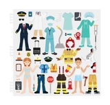 Набір багаторазових об'ємних наклейок Melissa&Doug Професії (MD9426) - Pampik - 4