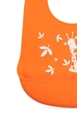Силіконовий нагрудник Baboo, від 4 місяців, помаранчевий (90445) - Pampik - 4