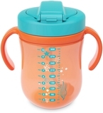 Чашка-непроливайка с трубочкой Baboo, 6+ месяцев, 300 мл, оранжевый (90602) - Pampik - 3