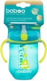 Чашка-непроливайка з трубочкою Baboo, 6+ місяців, 300 мл, бірюзовий (90602) - Pampik - 4