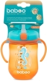 Чашка-непроливайка с трубочкой Baboo, 6+ месяцев, 300 мл, оранжевый (90602) - Pampik - 4