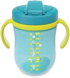 Чашка-непроливайка з трубочкою Baboo, 6+ місяців, 300 мл, бірюзовий (90602) - Pampik - 2