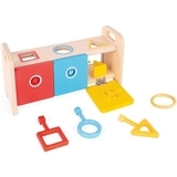 Дерев'яна іграшка-сортер Janod Montessori Learning Toys Форми.з ключами та замком (J05065) - Pampik - 5