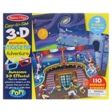 Об'ємні багаторазові 3D наклейки з окулярами Melissa&Doug Пригоди (MD9375) - Pampik