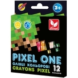 Олівці кольорові Школярик Crayons Pixel One, 12 кольорів (316121007) - Pampik