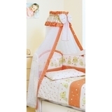 Балдахін Twins Comfort New Ведмедики з зіркою, теракотовий (1051-C-118) - Pampik