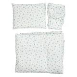 Комплект постільної білизни Twins Romantic Сердечка м'ятні, для овального ліжечка, 3 ел., білий з м'ятним (3060-TPR-14) - Pampik