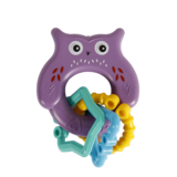 Іграшка-брязкальце Lindo Сова з кільцями, фіолетовий (1618 фіол) - Pampik